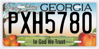 GA license plate PXH5780