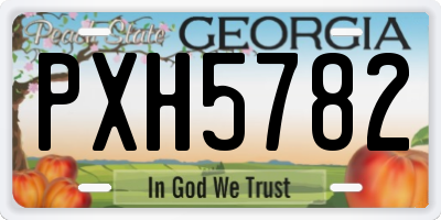 GA license plate PXH5782