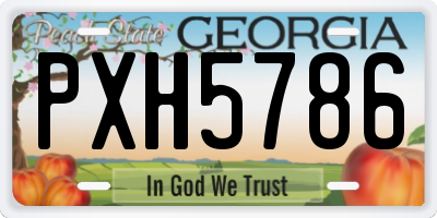 GA license plate PXH5786