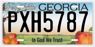 GA license plate PXH5787