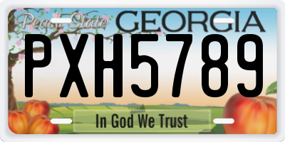 GA license plate PXH5789