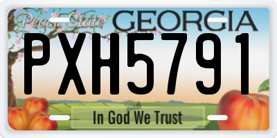 GA license plate PXH5791