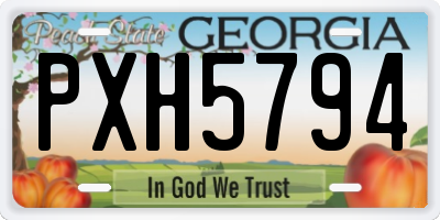 GA license plate PXH5794