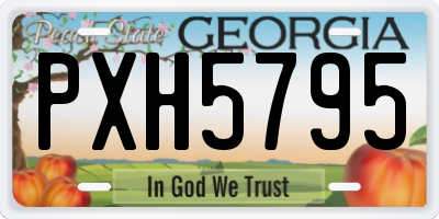 GA license plate PXH5795