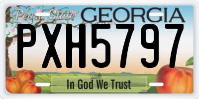 GA license plate PXH5797