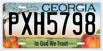 GA license plate PXH5798