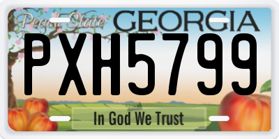 GA license plate PXH5799