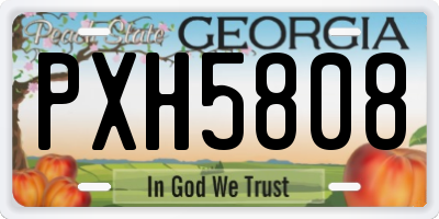 GA license plate PXH5808