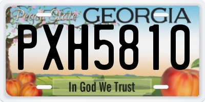 GA license plate PXH5810