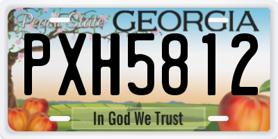 GA license plate PXH5812