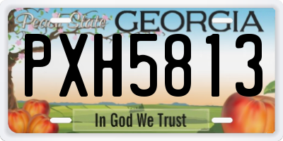 GA license plate PXH5813