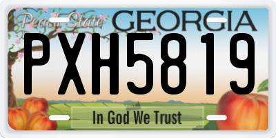 GA license plate PXH5819