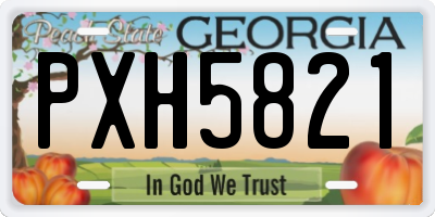 GA license plate PXH5821