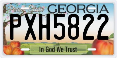 GA license plate PXH5822