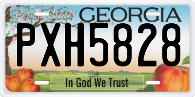 GA license plate PXH5828