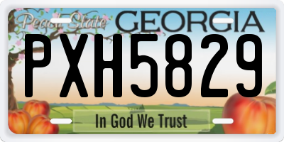 GA license plate PXH5829