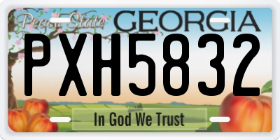 GA license plate PXH5832