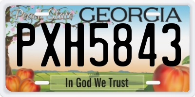 GA license plate PXH5843