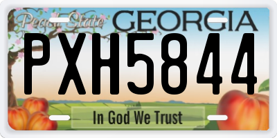 GA license plate PXH5844