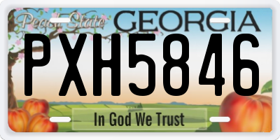 GA license plate PXH5846
