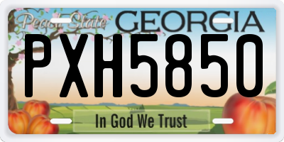 GA license plate PXH5850