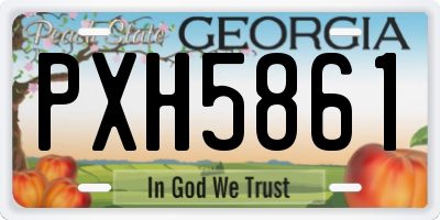 GA license plate PXH5861