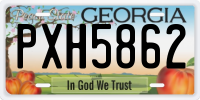 GA license plate PXH5862