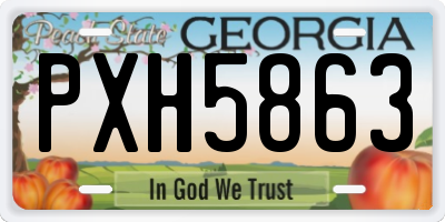 GA license plate PXH5863