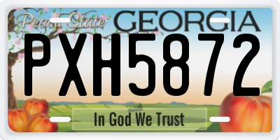 GA license plate PXH5872