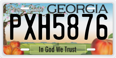 GA license plate PXH5876