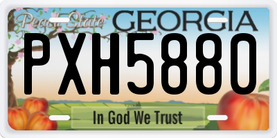 GA license plate PXH5880