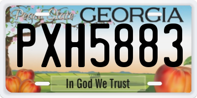 GA license plate PXH5883