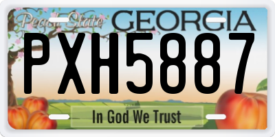 GA license plate PXH5887