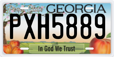 GA license plate PXH5889