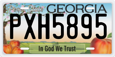 GA license plate PXH5895