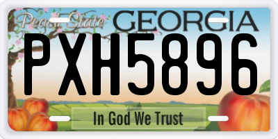 GA license plate PXH5896