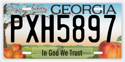 GA license plate PXH5897