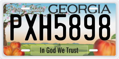 GA license plate PXH5898