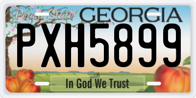 GA license plate PXH5899
