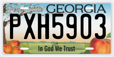 GA license plate PXH5903