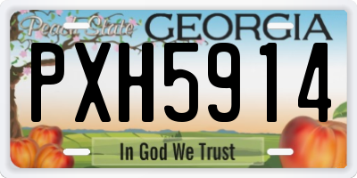 GA license plate PXH5914