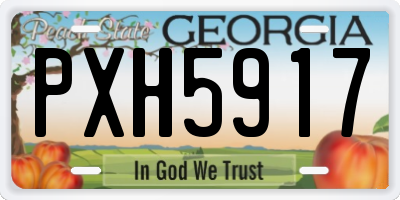 GA license plate PXH5917