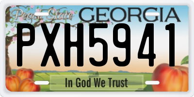 GA license plate PXH5941