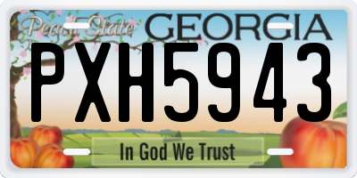 GA license plate PXH5943