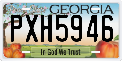 GA license plate PXH5946