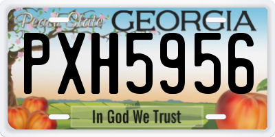 GA license plate PXH5956