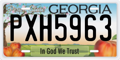 GA license plate PXH5963