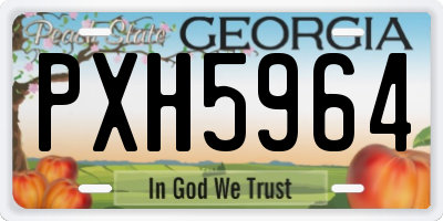 GA license plate PXH5964