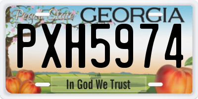 GA license plate PXH5974