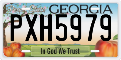 GA license plate PXH5979